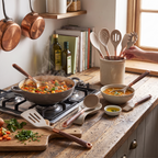 Silicone Kitchenware Set With Storage Seat Nonstick Pan