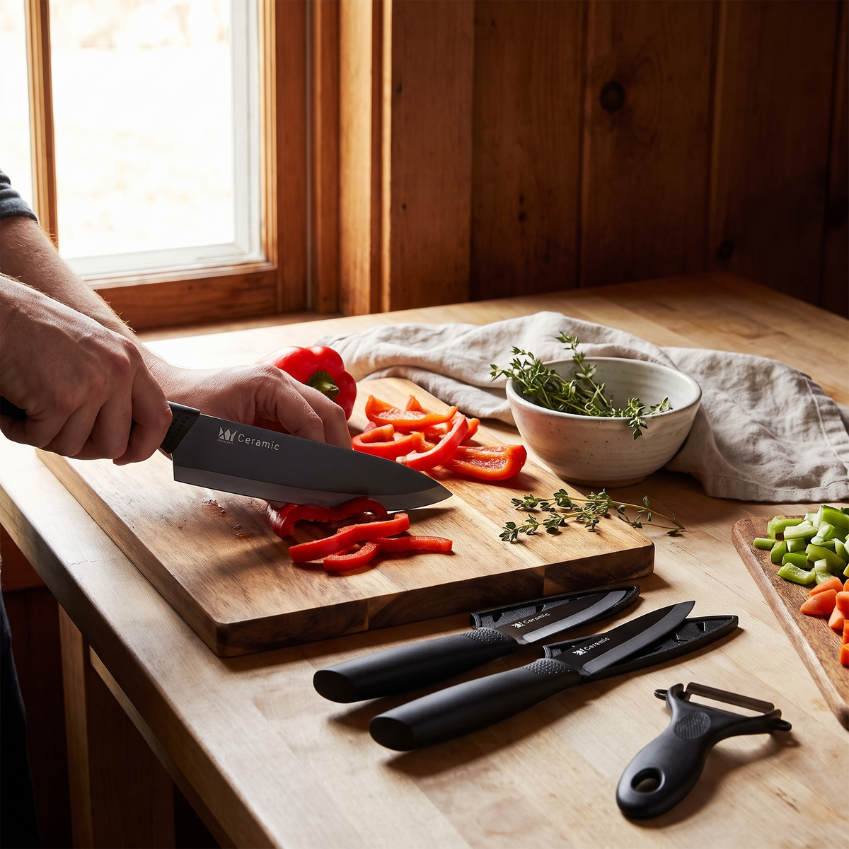 Black Ceramic Blade Knife Set