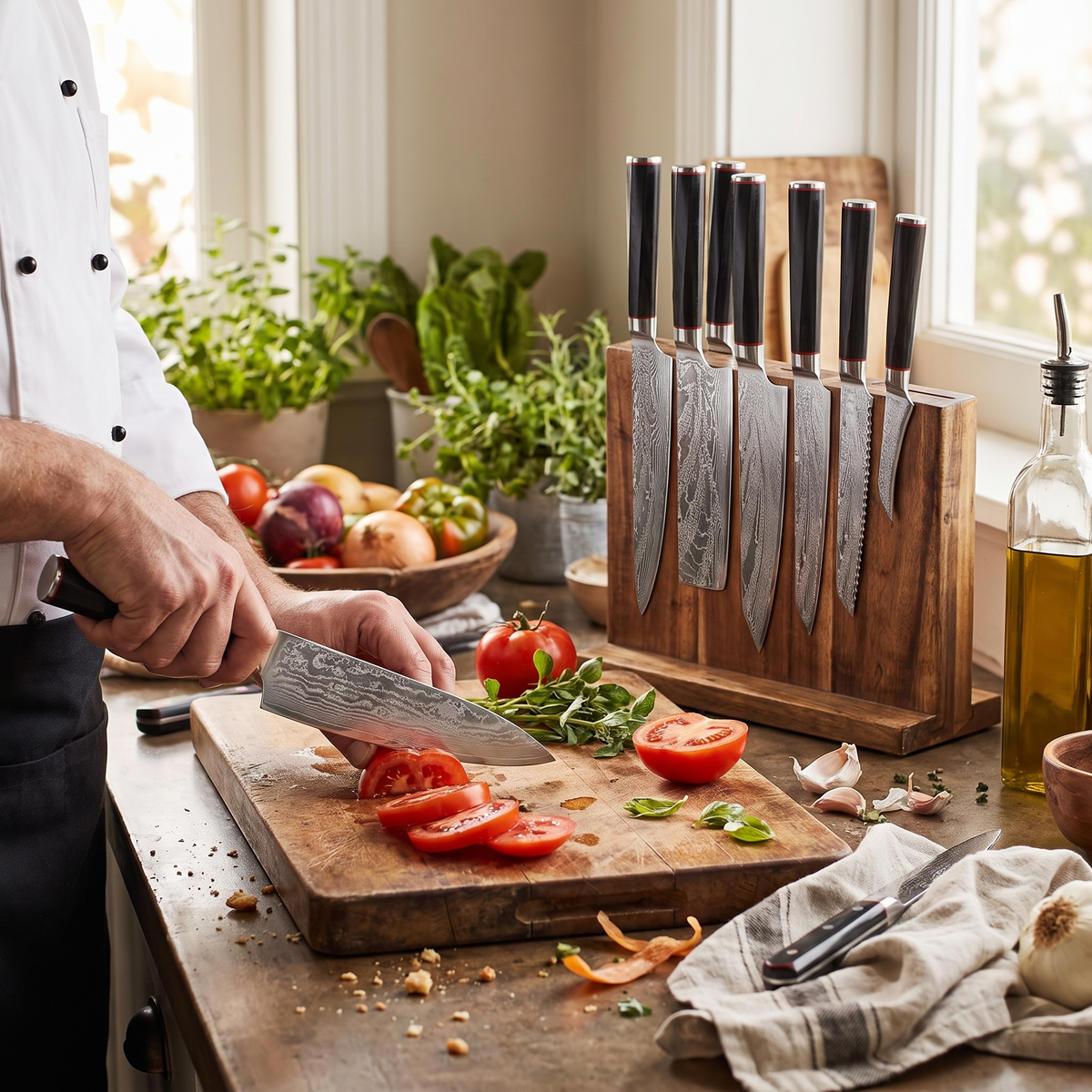 Damascus Steel Chef's Knife Chef's Set
