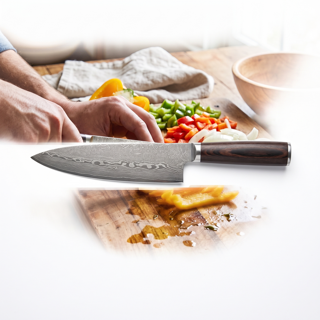 Japanese Damascus Steel Steak Knife