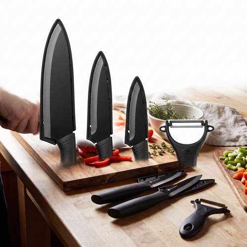 Black Ceramic Blade Knife Set