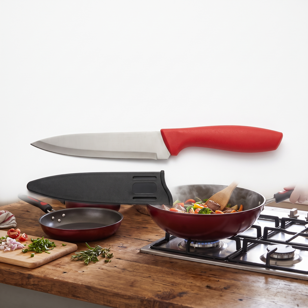 Factory Direct Sale Cookware Set Hao Li Three-Piece Cookware Non-Stick Pan Wok Soup Pot Frying Pan Gift Set Wholesale