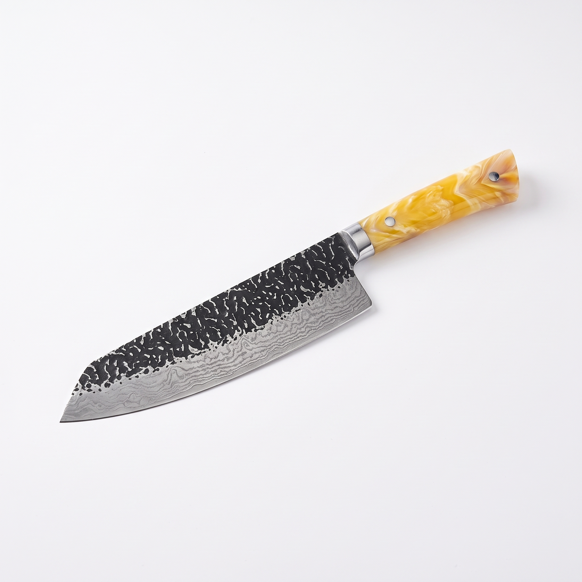 Stainless Chef's Knife Marbled Handle Diagonal Kitchen Knife Meat Slicing Knife Household Kitchen Knives