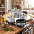 Stainless Steel Frying Pan Non-Stick Pan Frypan Set