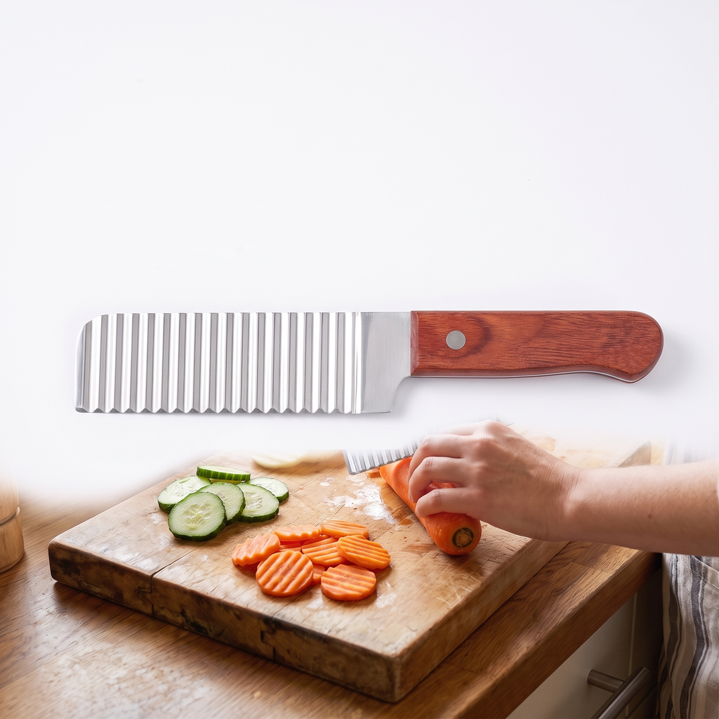 French Fries Cutter Stainless Steel Potato Cutter Knife Vegetable Wave Cutting Tools Kitchen Gadgets