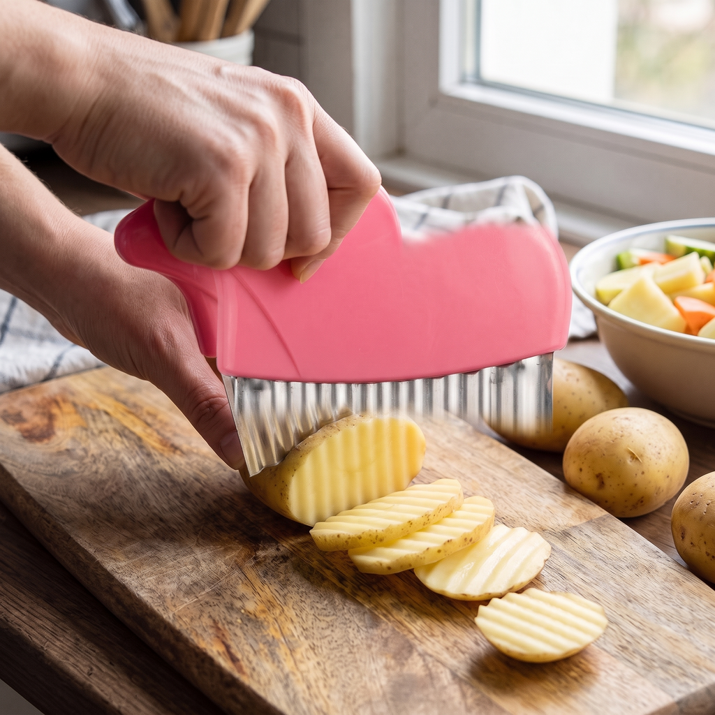 Stainless Steel Potato Cutting Manual Household Wave Knife Kitchen Gadgets French Fries Cutting